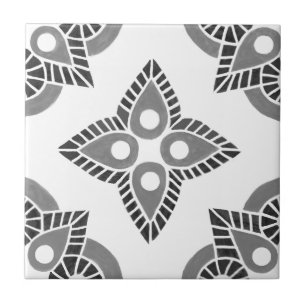 Cinza e azulejo cerâmico branco