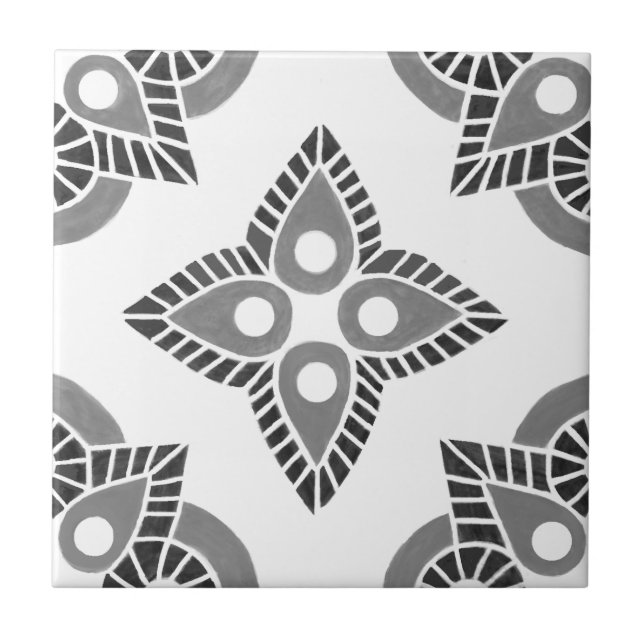 Cinza e azulejo cerâmico branco (Frente)