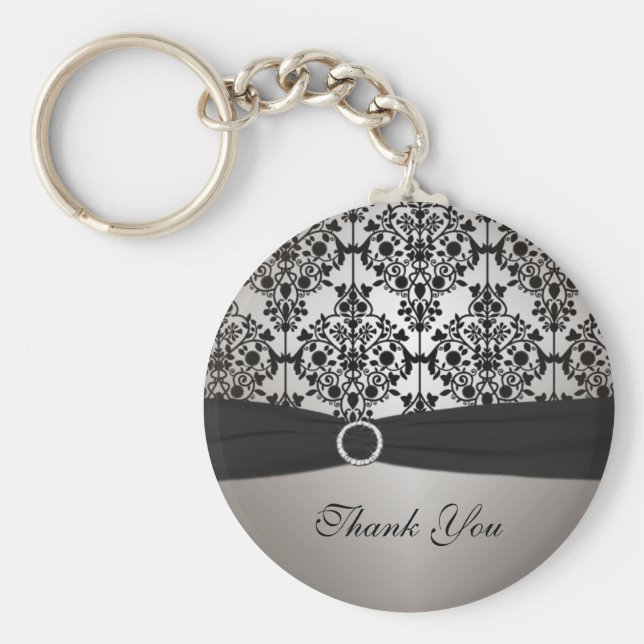 Cinza e Chaveiro de Damasco Preto (Frente)