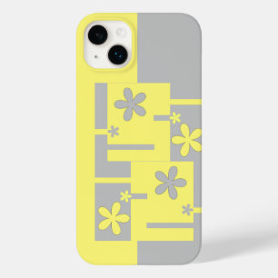 cinza e impressão amarela, capas de iphone de gabi