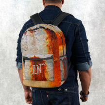 Cinza e Rusty Orange Urban Grunge Industrial