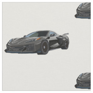 Cinza Escuro C8 Corvette - Tecido desenhado à mão