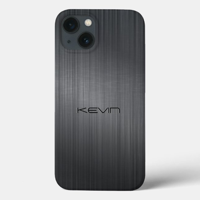 Cinza Escuro Faux Escovado Fundo de Alumínio, Mães (Verso)