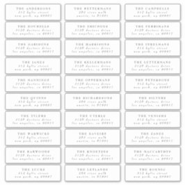 Cinza Etiquetas de endereço de casamento individua