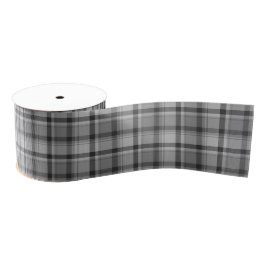 Cinza Flanel Impressão de 3" com Grosgrain Ribbon,