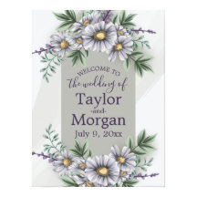 Cinza Floral de Poster Puro de Aquarela