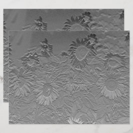 Cinza Floral de Prata de Girassol