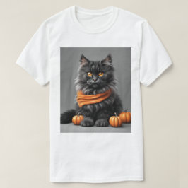 Cinza Fluffy Personalizada, Camisa Branca De Gato