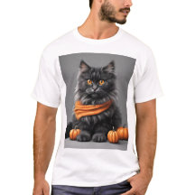 Cinza Fluffy Personalizada, Camisa Branca De Gato