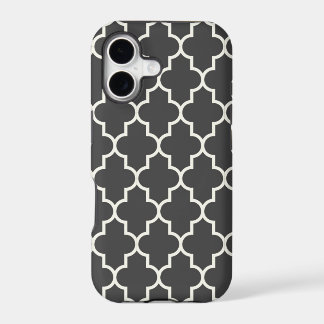 Cinza Grafite Quatrefoil