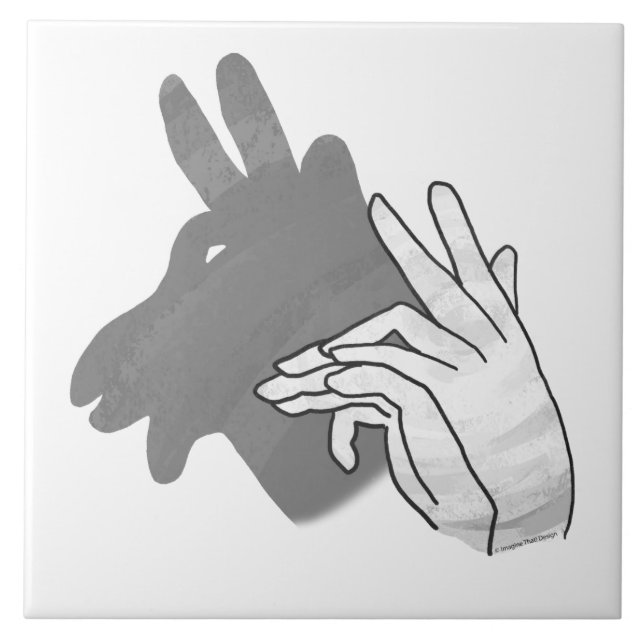 Cinza Hand Silhouette Billy Goat (Frente)