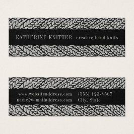 CINZA KNIT 3x1 Mini Cartão de visita