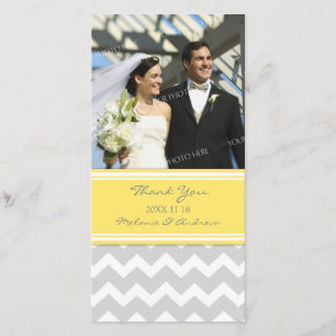 Cinza Lemon Obrigado Cartões com fotos De Casament