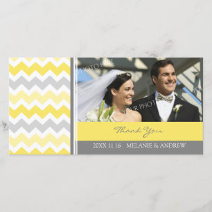 Cinza Lemon Obrigado Cartões com fotos De Casament