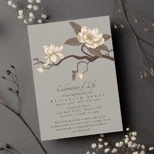 Cinza Magnolia Celebração do Convite à Vida