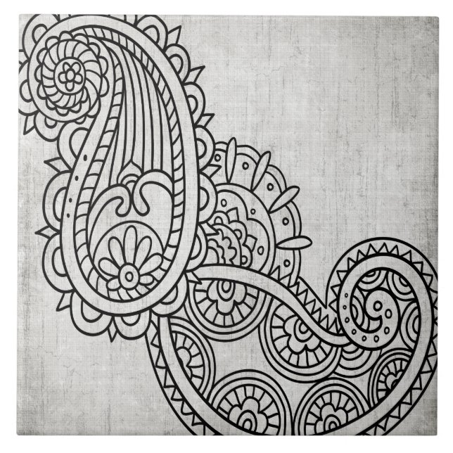 Cinza Mehndi Motif (Frente)
