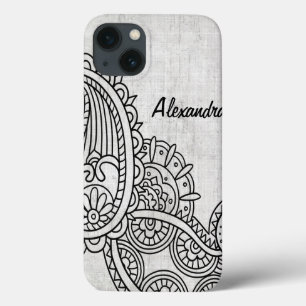 Cinza Mehndi Motif iPad Case