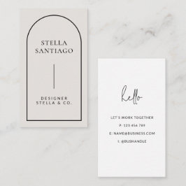 Cinza Mínima Negra Cartão de visita