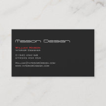 Cinza Mínimo de Texto da Cartão de visita Moderna