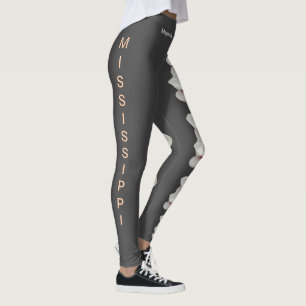 Cinza Mississipi - Leggings da Flor do Estado