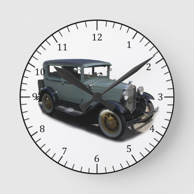 cinza Modelo A relógio de parede (Frente)