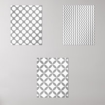 Cinza Moderna e Abstrato Geométrica Branca