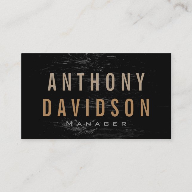 Cinza Moderna - Letras de Texto em Bold Cartão de  (Frente)