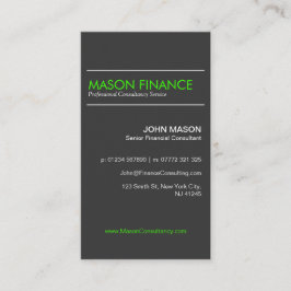 Cinza moderna vertical - Cartão de visita profissi