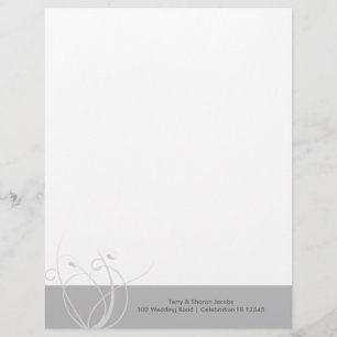 Cinza Moderno Papel de carta