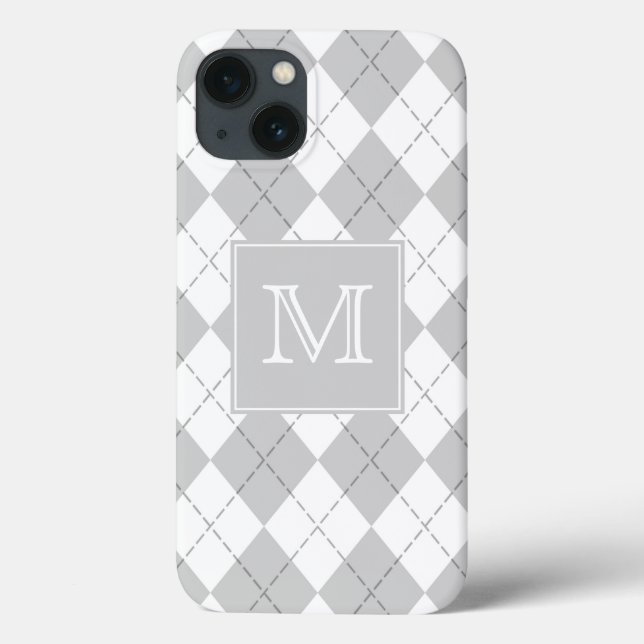 Cinza Monográfica e Argyle Branco (Verso)