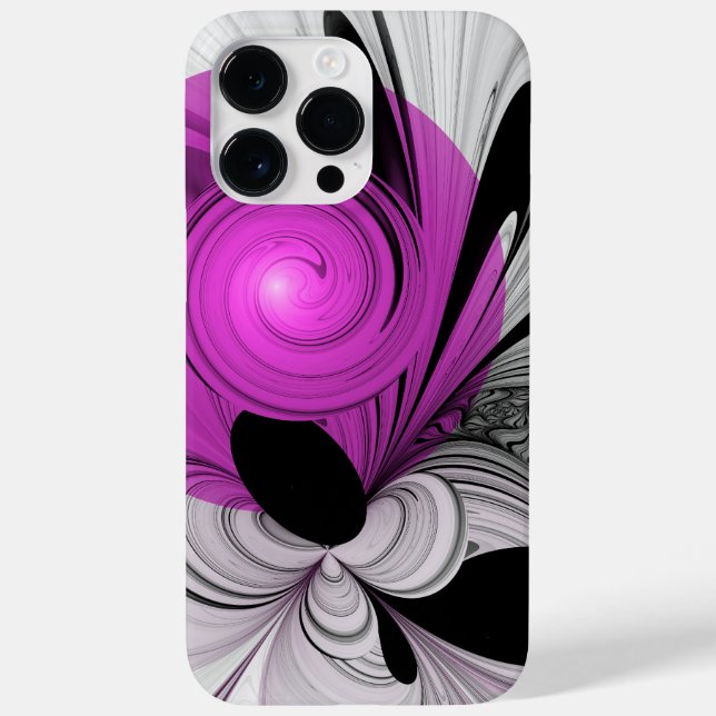 Cinza Negra abstrato com Fratura Magenta (Verso)