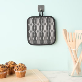 Cinza Negra Design de Forno Mitt e Potes