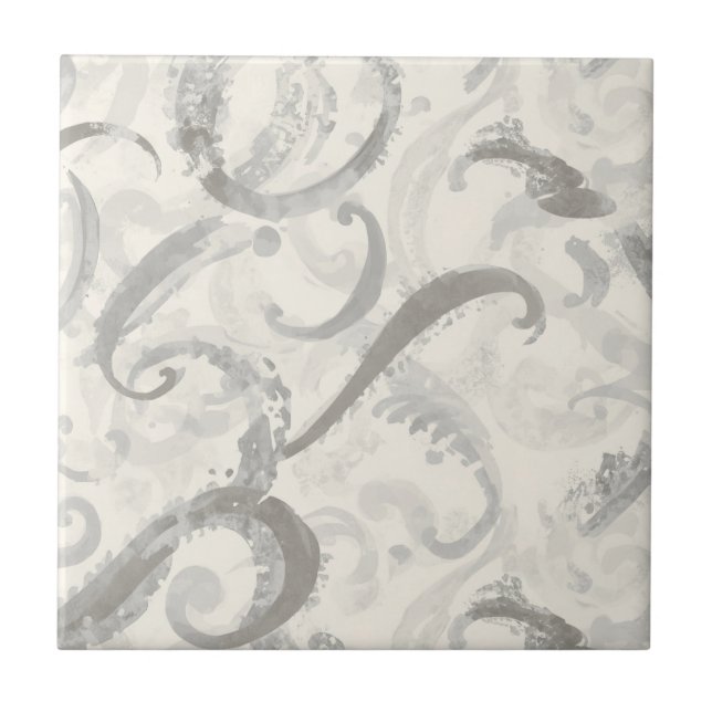 Cinza Neutro e Branco Abstrato (Frente)
