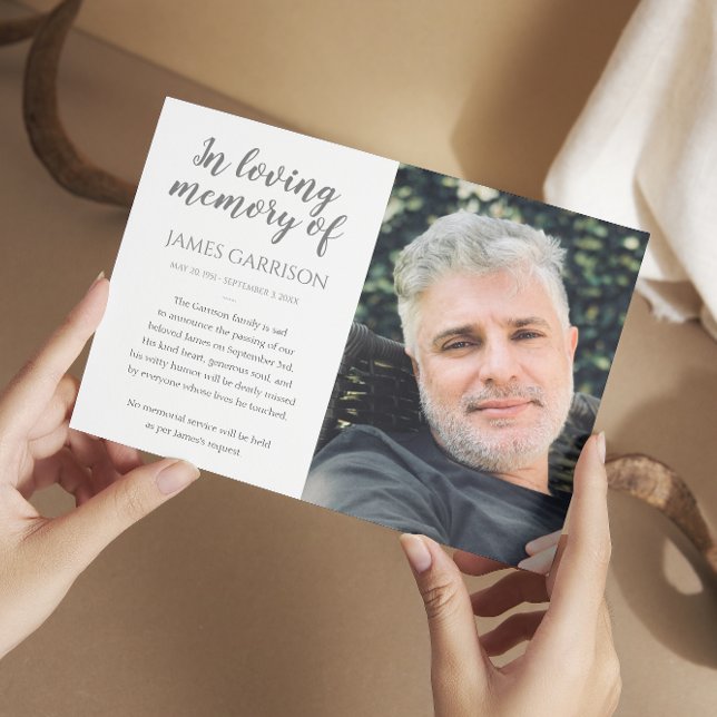 Cinza No Anúncio De Morte De Foto De Memória De Ad (Criador carregado)