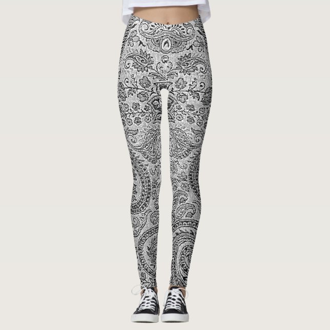 CINZA PAISLEY LEGGING (Frente)