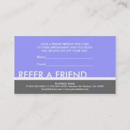 Cinza pervinca simples referir cartões personaliza