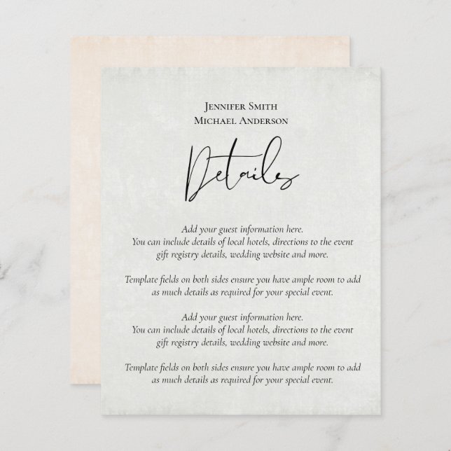 CINZA Pêssego do ORÇAMENTO Aquarela (Frente/Verso)