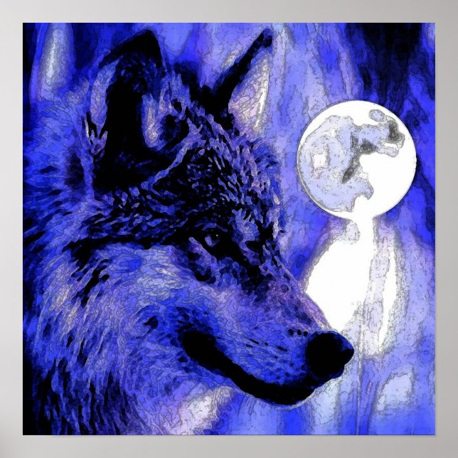 Cinza Poster de Wolf & Moon (Frente)