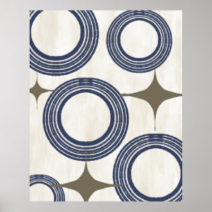 Cinza Poster meio século Abstrato Moderno