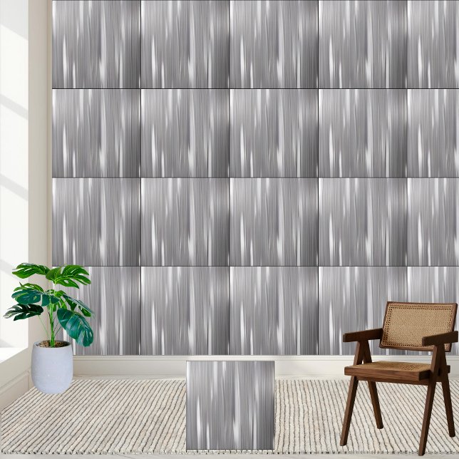 Cinza Prateada Moderna Brilhante Brilhante (Modern Silver Gray White Shiny Glossy Ceramic Tile)