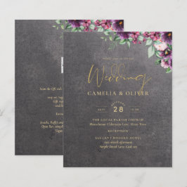Cinza Prateado Berry Floral Casamento Inverno Outo