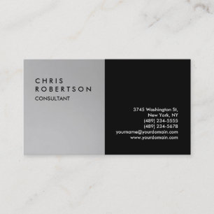 Cinza Preta para Cartão de visita Contemporânea