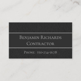 Cinza preto, Cartão de visita e branco tradicionai