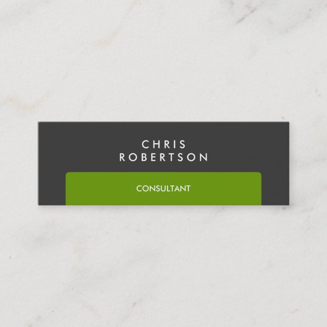 Cinza profissional - Cartão de visita fino com fai (Frente)