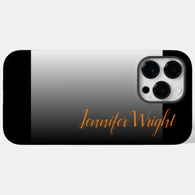 Cinza profissional de escrita manual minimalista p (Verso (horizontal))