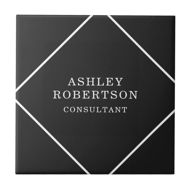 Cinza profissional preto minimalista de tendências (Frente)