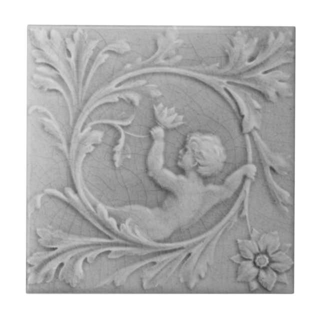 Cinza Repro 1880s Minton Faux Marble (Frente)