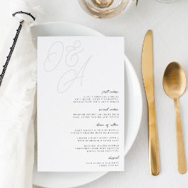 Cinza | Script Watermark Monograma Wedding