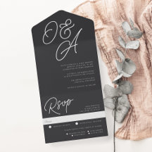Cinza | Script Watermark Monograma Wedding