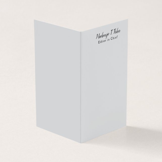 Cinza Simples Elegante De Caligrafia Clássica (Exterior)